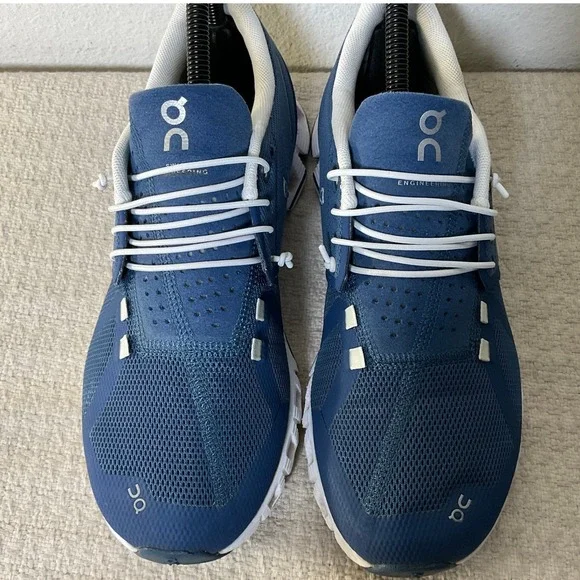 On Cloud Womens 8.5 Denim Blue Running Shoes Sneakers CloudTec Mesh 19.4026 - Picture 1 of 12